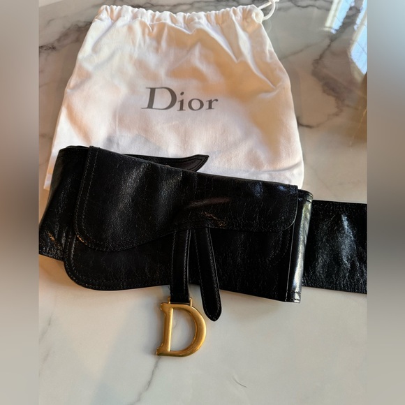 Christian Dior 2019 Crinkled Lambskin Saddle belt bag - Picture 10 of 10